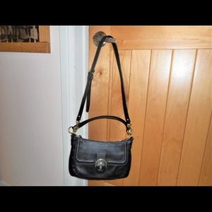 Coach black leather bag